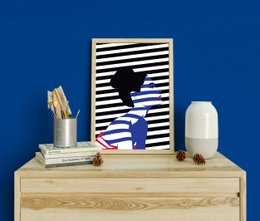 La Marinière - Vægkunstillustration
