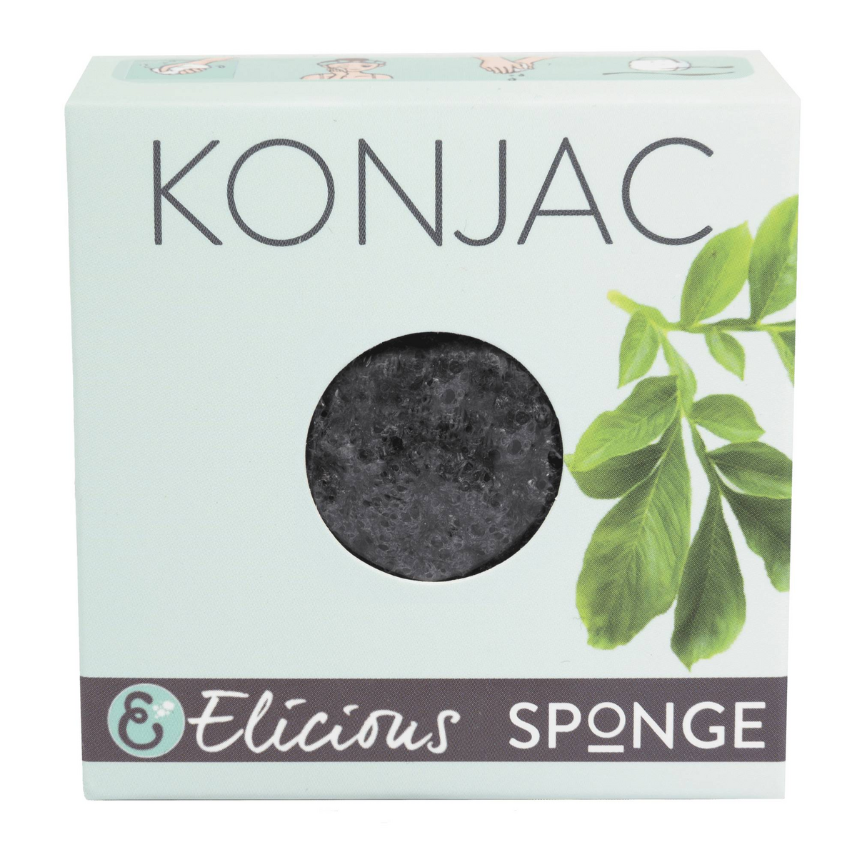 Sponge Konjac pour le charbon de bois - peau graisse (impure)