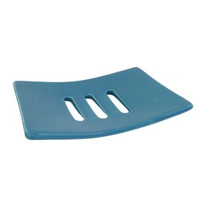 Handmade ceramic soap dish Aperi - blue