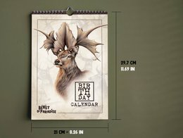 Hirsch-Geburtstagskalender, ewiger Kalender, umweltfreundlich