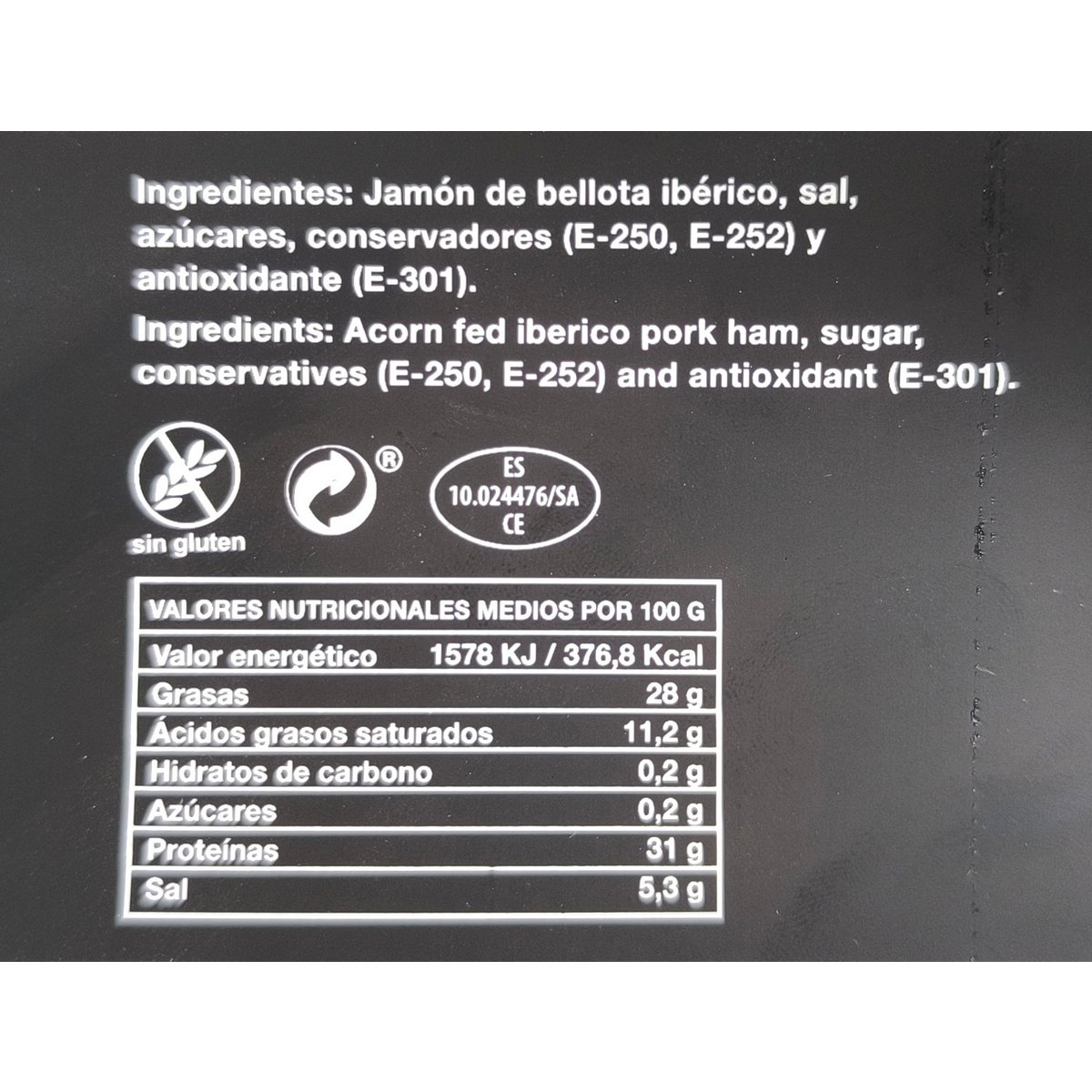 Jamón de bellota 50% ibérico (8-8.5kg)