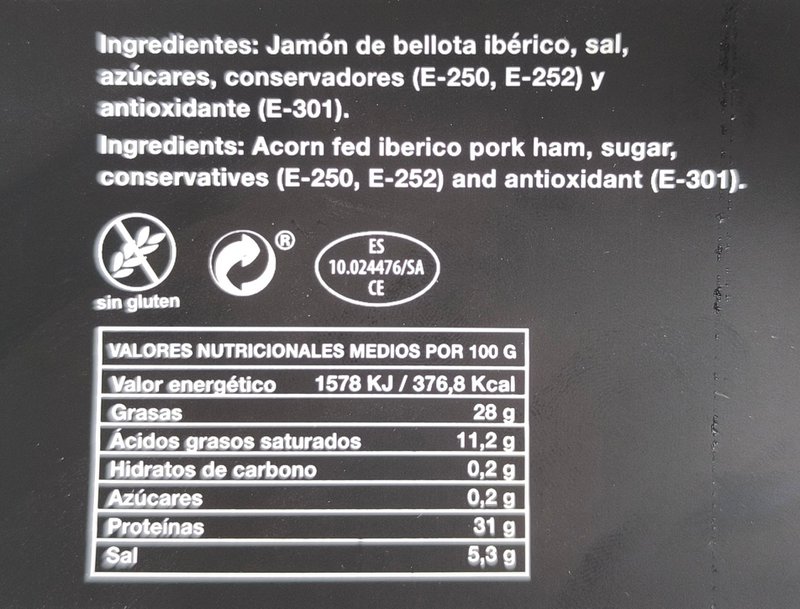 Fellota Ham 50% iberian (8-8,5 kg)