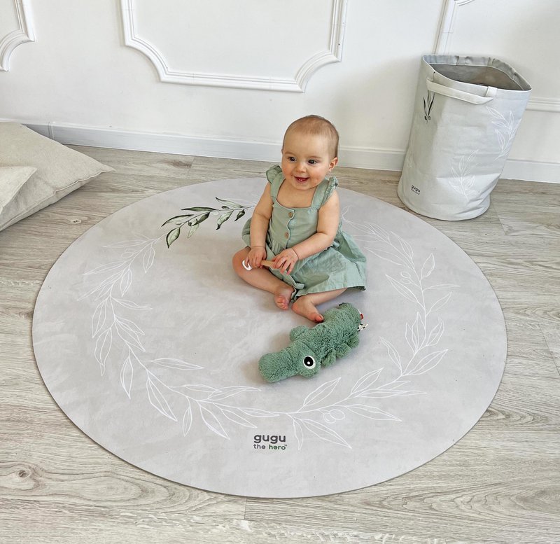 Natuurrubber mat Prime Olive Garden cirkel