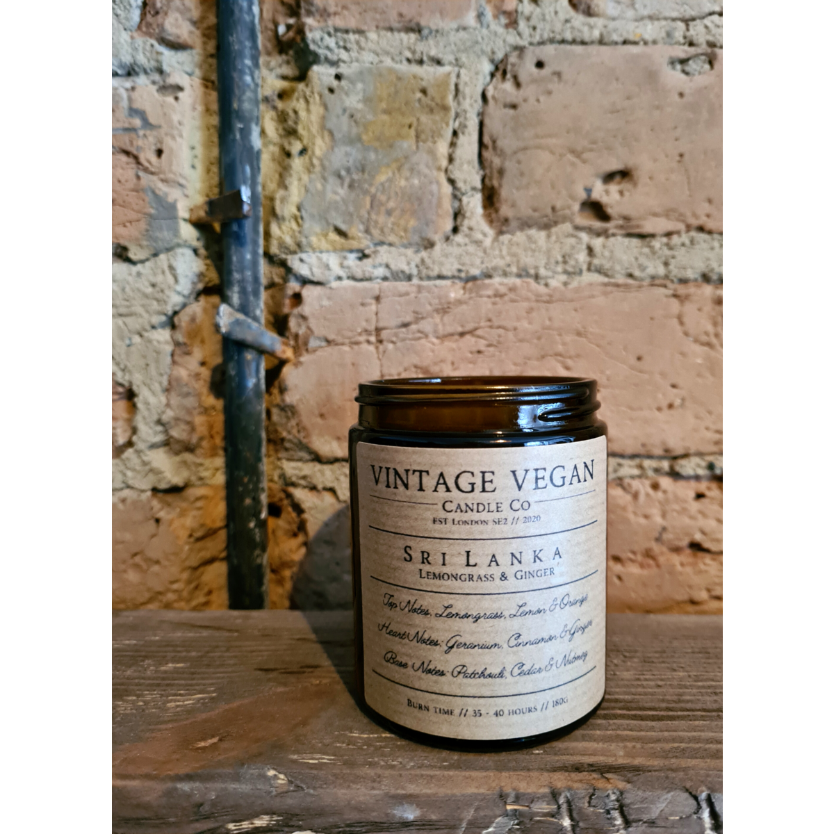 Sri Lanka Lemongrass & Ginger Soy Wax Candle