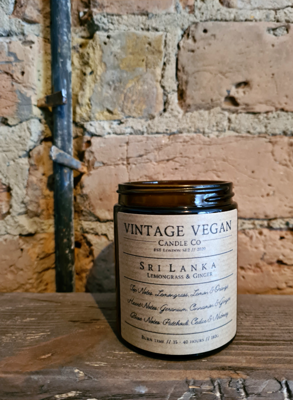 Sri Lanka Lemongrass & Ginger Soy Wax Candle