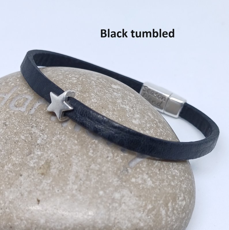 vintage black tumbled