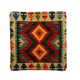 Kilim Handwoven Red Berry Cushion Cover