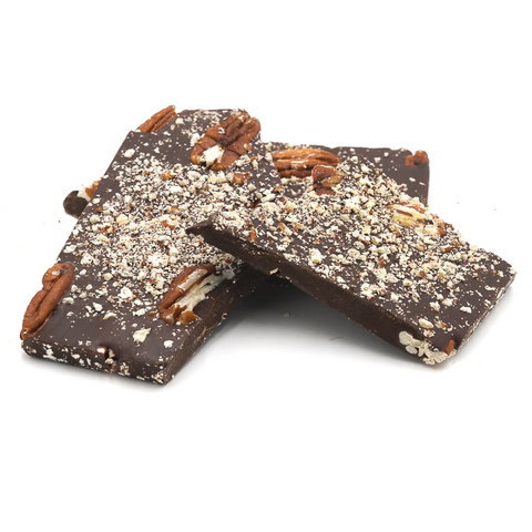 Broken bars (dark 72% with pecan nuts) 200 Grs