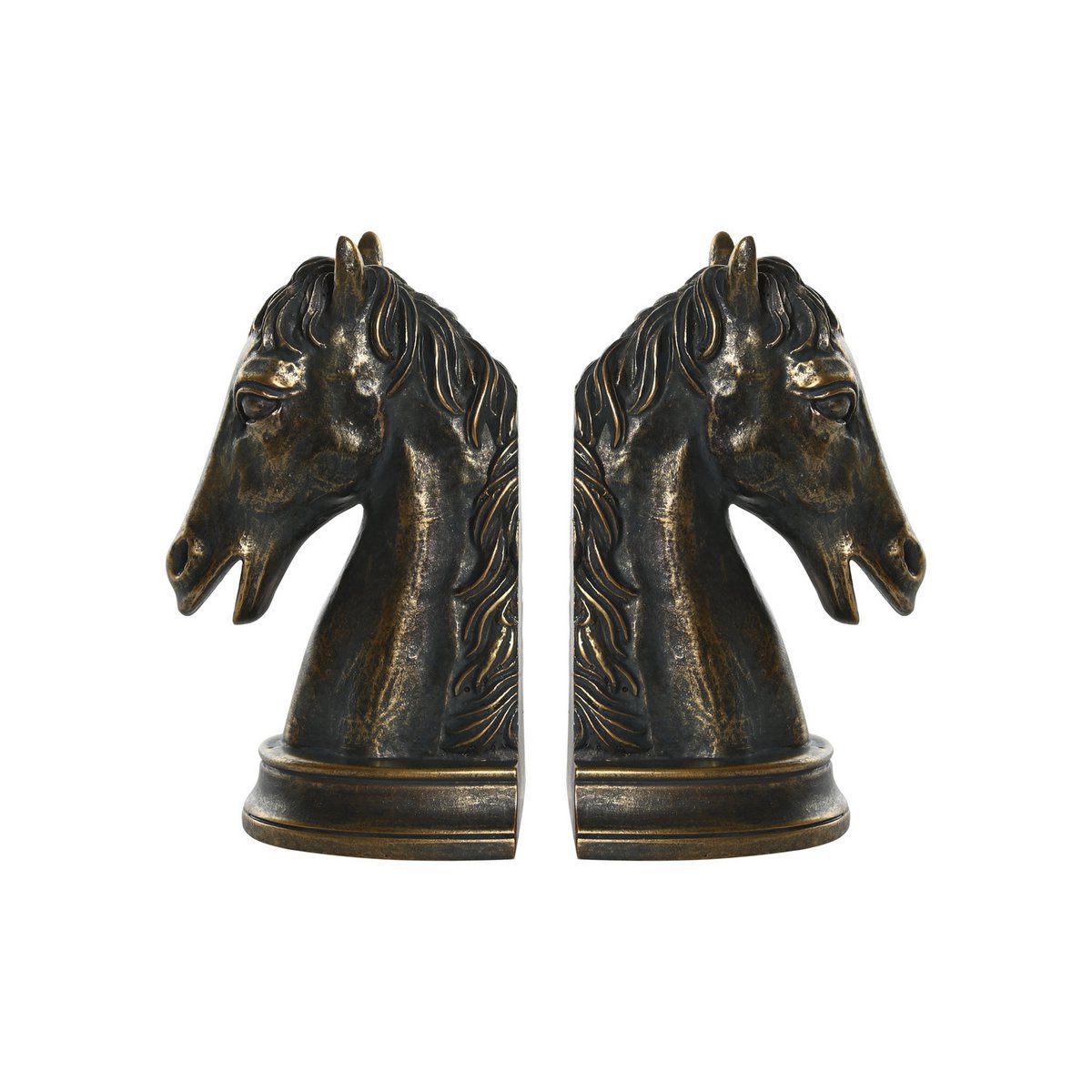 BOOKENDS SET 2 RESIN 23X9X19 COPPER HORSE FD205472