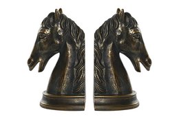 SUJETALIBROS SET 2 RESINA 23X9X19 CABALLO COBRIZO FD205472