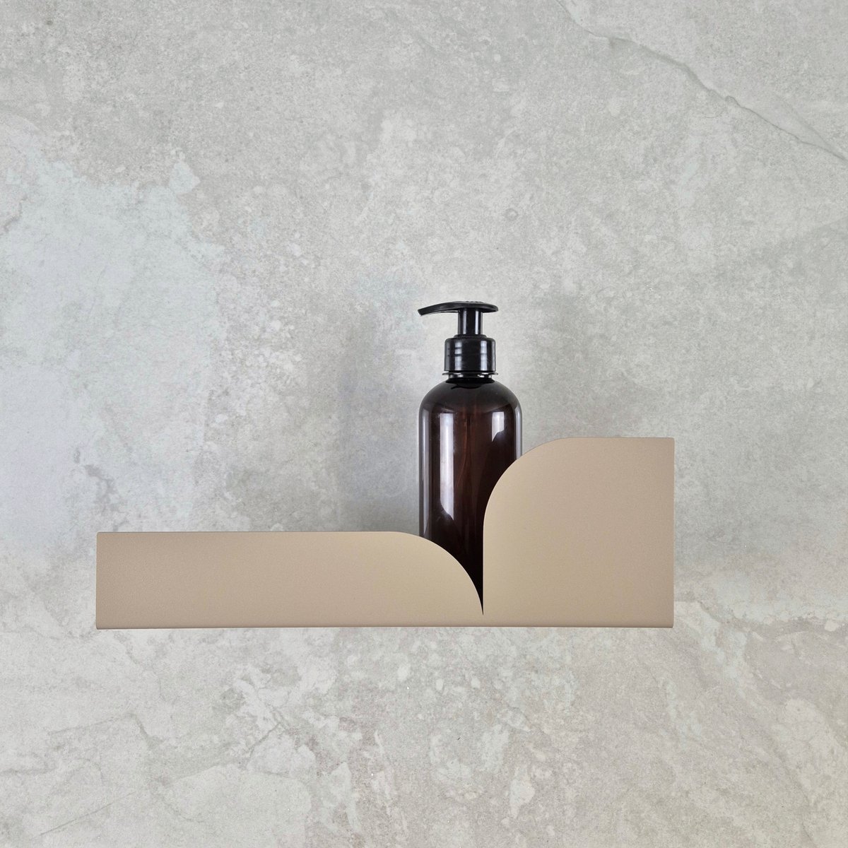 Metal shower shelf BAUHAUS, white, beige or black