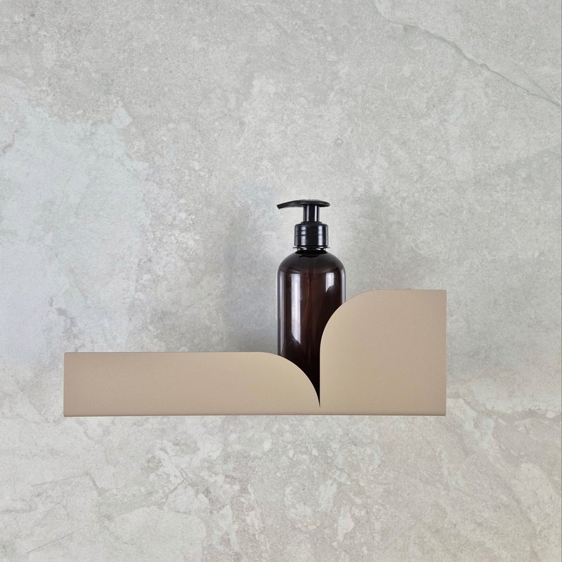 Metal shower shelf BAUHAUS, white, beige or black