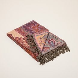 Oosterse rode FARAH plaid