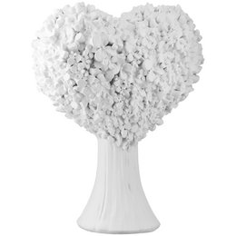 Dekoobjekt Herz Flower Heart weiß H. 15 cm, VE 4