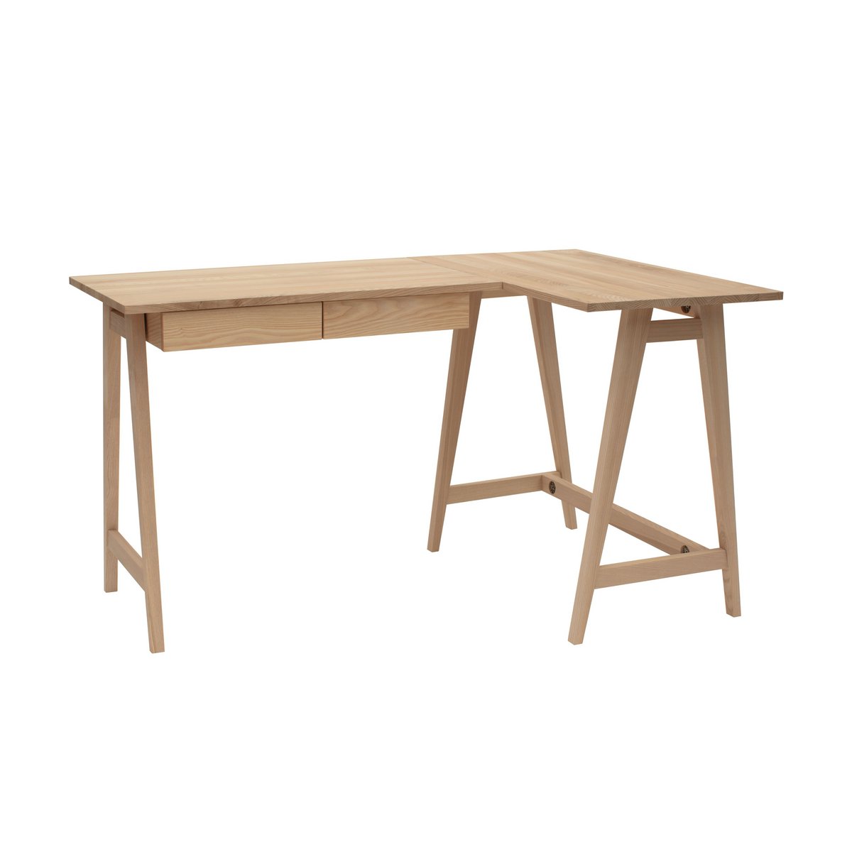 LUKA Ashwood L-Shaped Desk Left/Right Handed