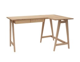 LUKA Ashwood L-Shaped Desk Left/Right Handed