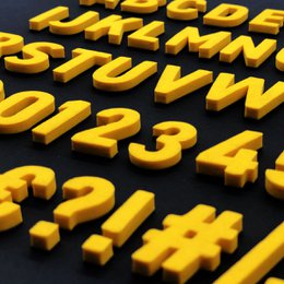 Modern magnetic letters - Unique Colors