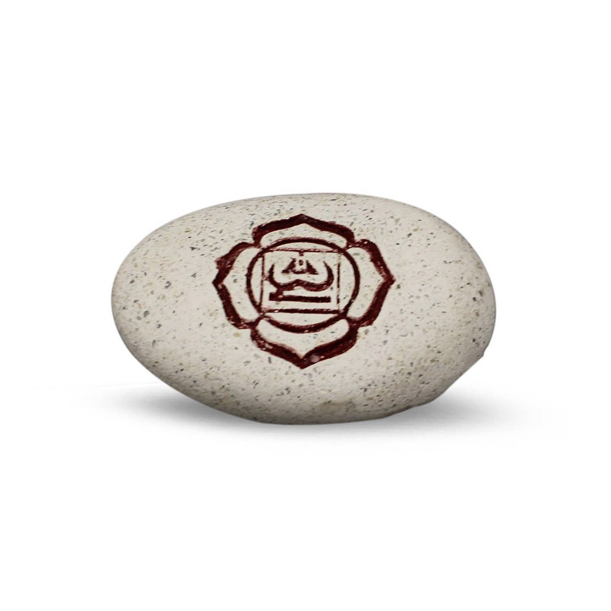 Pebble - Engraved River stone 1st Chakra Red