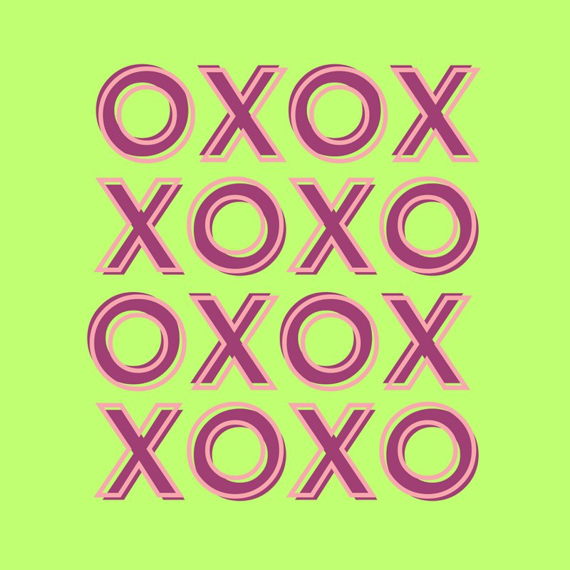 Forex Tile 10x10cm - Xoxo Kisses - %23101030004