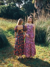 Dualia Lila top met bloemenprint