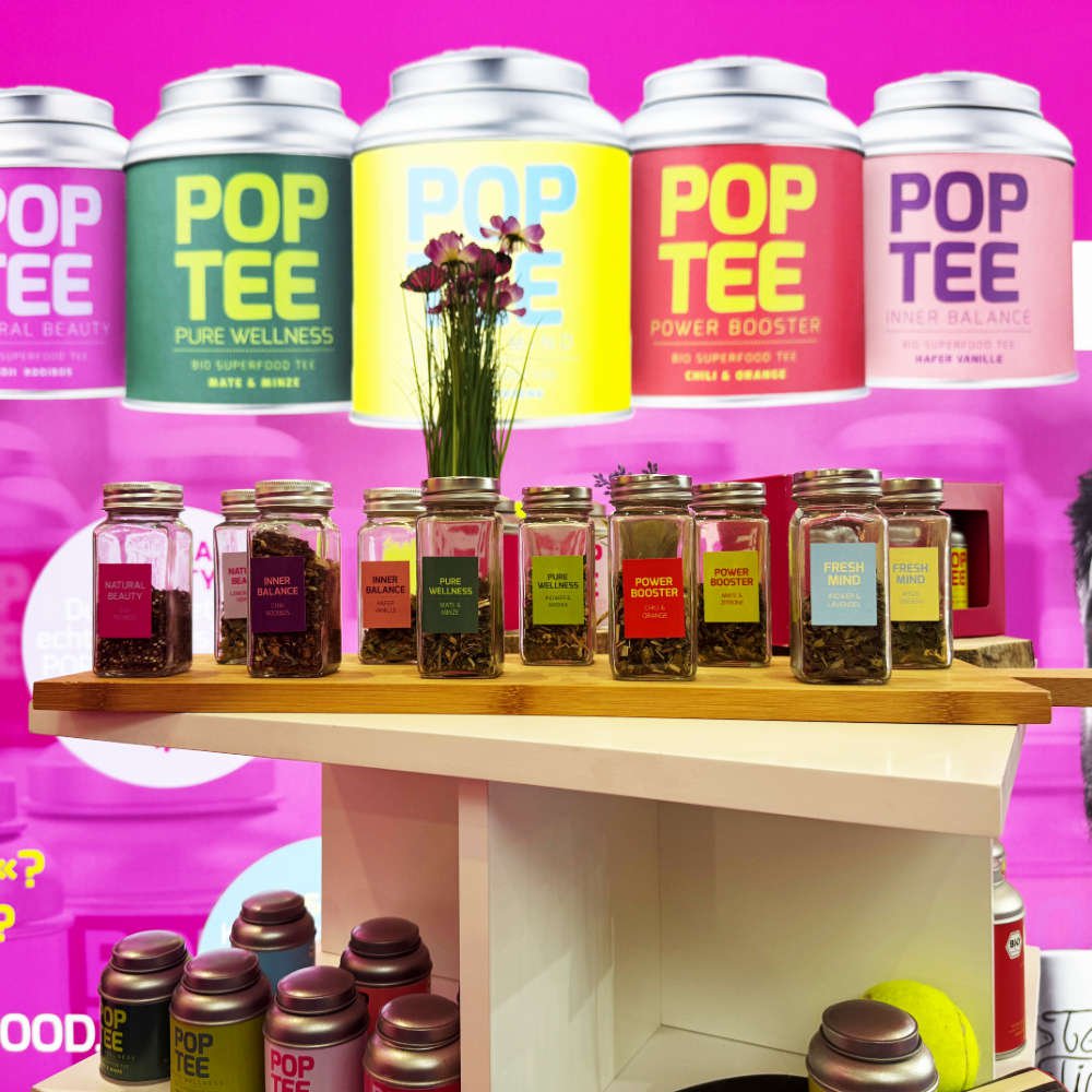Pop herbatę herbaty szkła / próbka szkła - luźna organiczna herbata superfood herbata