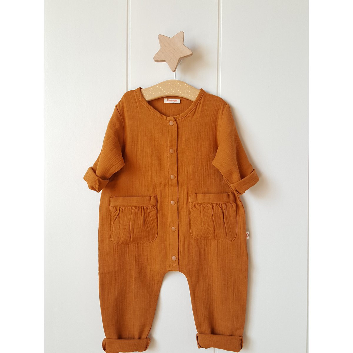 Pelele muselina unisex / 100% Algodón orgánico doble gasa