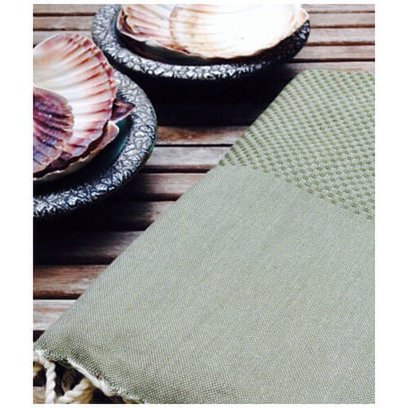 Hammam Towel Fouta Waffle - Olive Green - 100x200cm