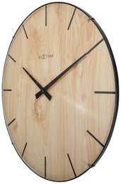 Horloge murale - 35 cm - Dôme Verre - 'Edge Wood Dome'