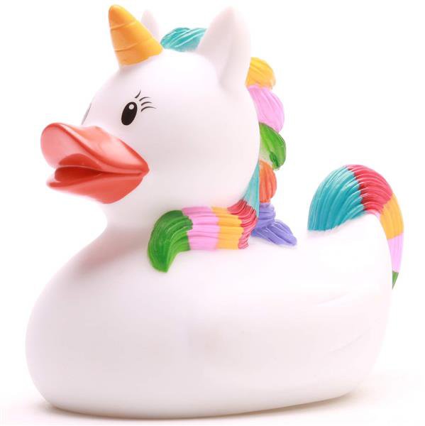 Unicorn rubber duck - white - rubber duck