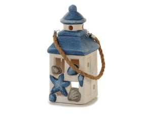 Lantern lantern made of ceramic, 9x9x21cm
