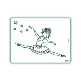 Recolorable placemat Ballerina