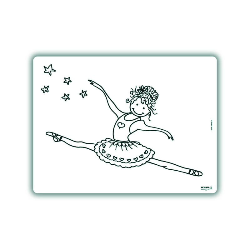 Recolorable placemat Ballerina