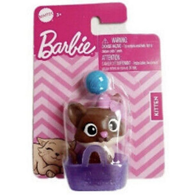 Barbie Mini-Figurinen Haustiere 3 Sortiert mit Zubehör 8x11.5 cm