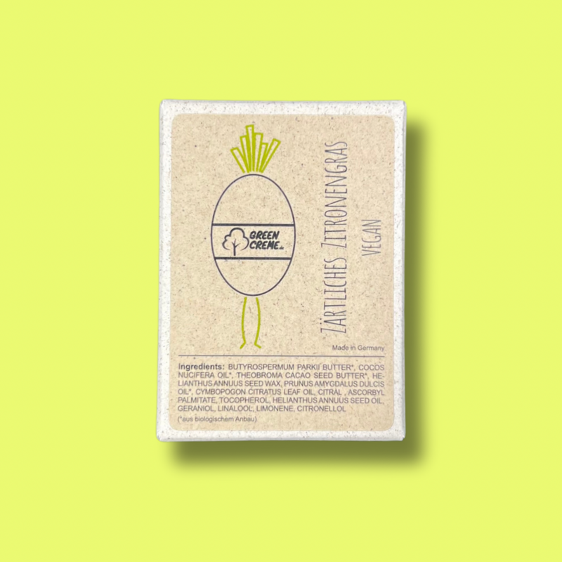 VEGAN Tender Citrongræs - solid vegansk håndcreme - 30 gram