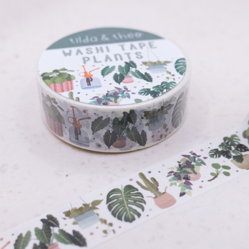 Nastro Washi per piante d'appartamento - Nastro per piante in vaso - Nastro adesivo Washi Tape per piante