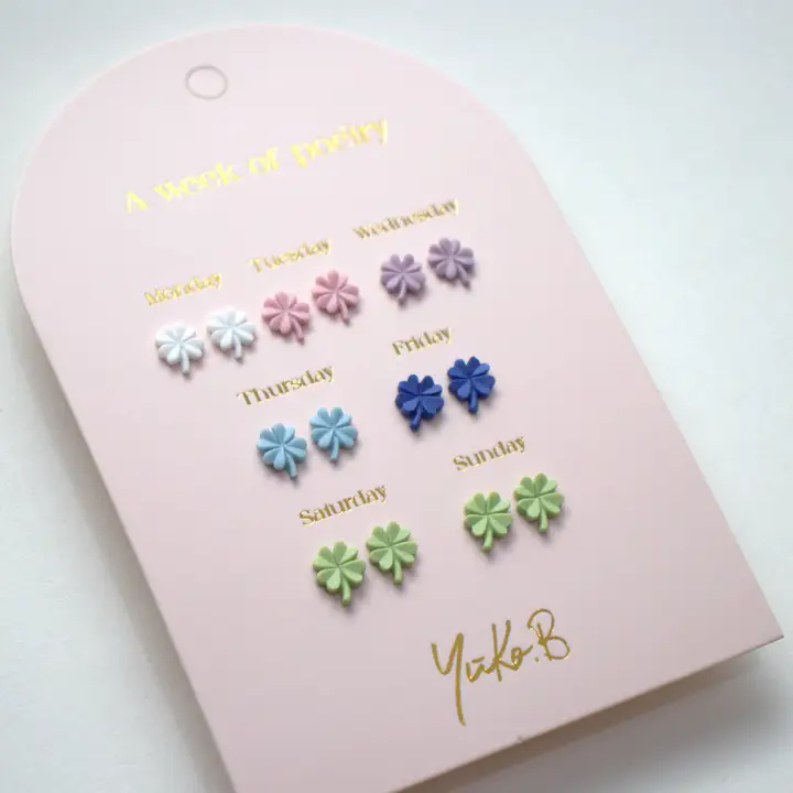 Box of 7 Earrings — Chance Poetry Week - English