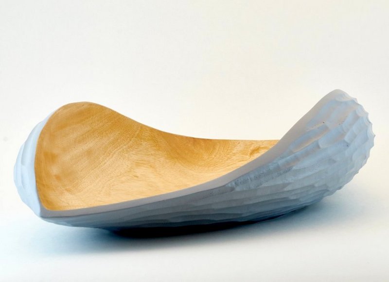 Bol en bois - bol à fruits - saladier - modèle Palm Seed - gris - différentes tailles