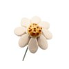 Chamomile flower ceramic white 3 cm