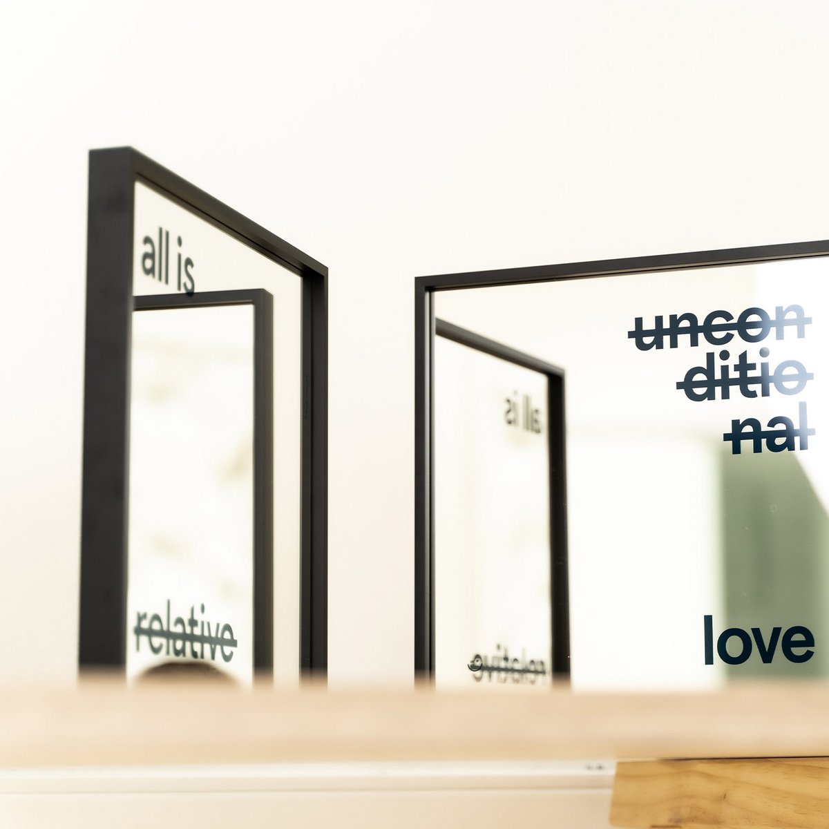 Alles ist Liebe (Set aus zwei Spiegeln)