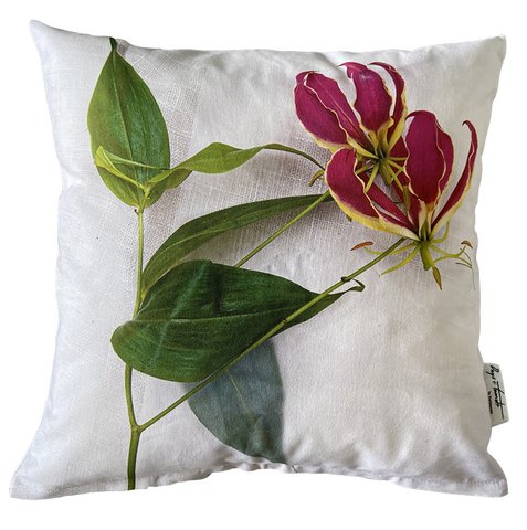 Lillies on Fire - outdoor pillow + filling