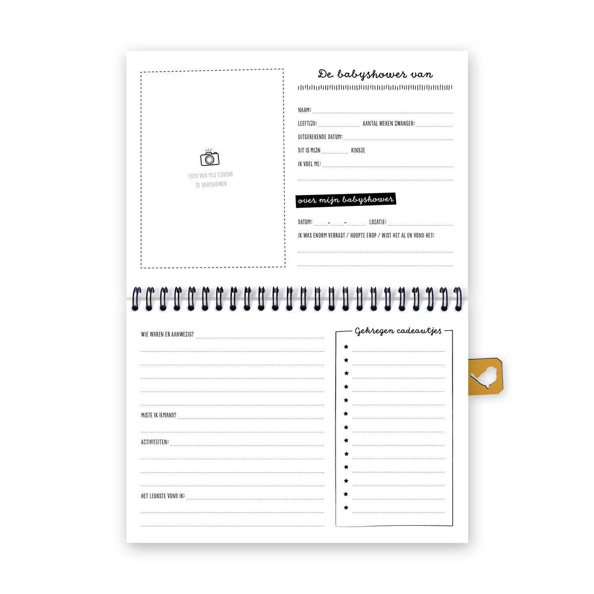 My baby shower fill-in book A5 | pink