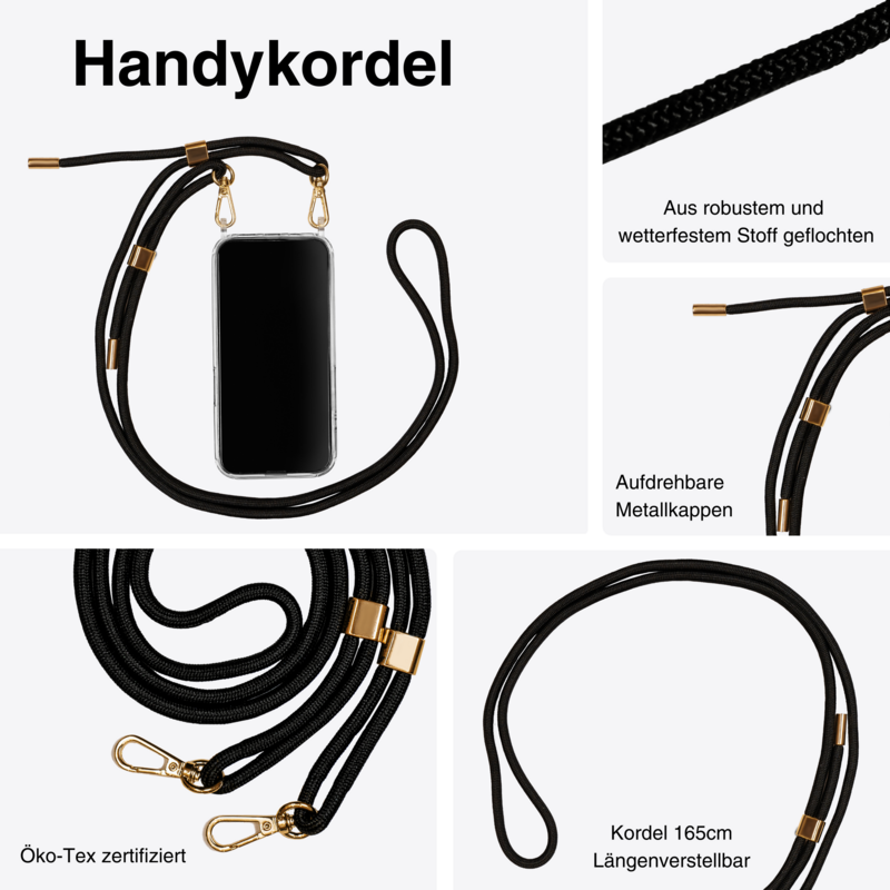 Crystal Clear case with cord Noa Pro Silver or Gold