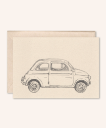 Sustainable card + envelope | Car Fiat 500 | elderflower