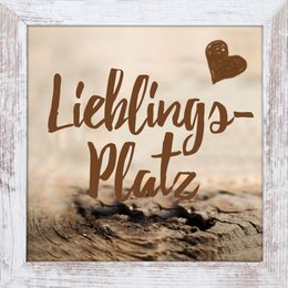 Lot de 3 tableaux encadrés LIEBLINGSPLATZ 3 x 23 x 23 cm décoration murale moderne