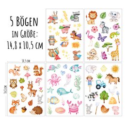 Kindertatoeages - motief "dieren"