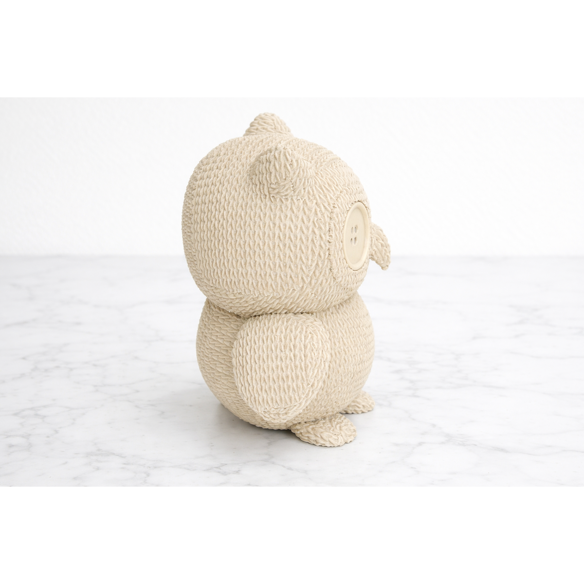 Eterna Wonder – Eulenfigur im Strickstil – Dekoobjekt – Beige