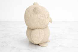 Eterna Wonder — Uglefigur i strikstil — Dekorativt objekt — Beige