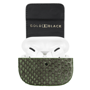 AirPods Pro Case Python grasgroen met karabijnhaak