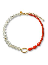 Collier de perles Luma rouge
