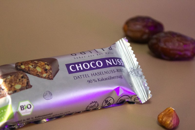 Choko Nuss Bio Dattel-Haselnussriegel